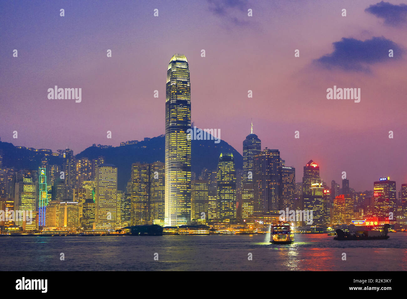 View to Hong Kong Island, Hong Kong, Stock Photo