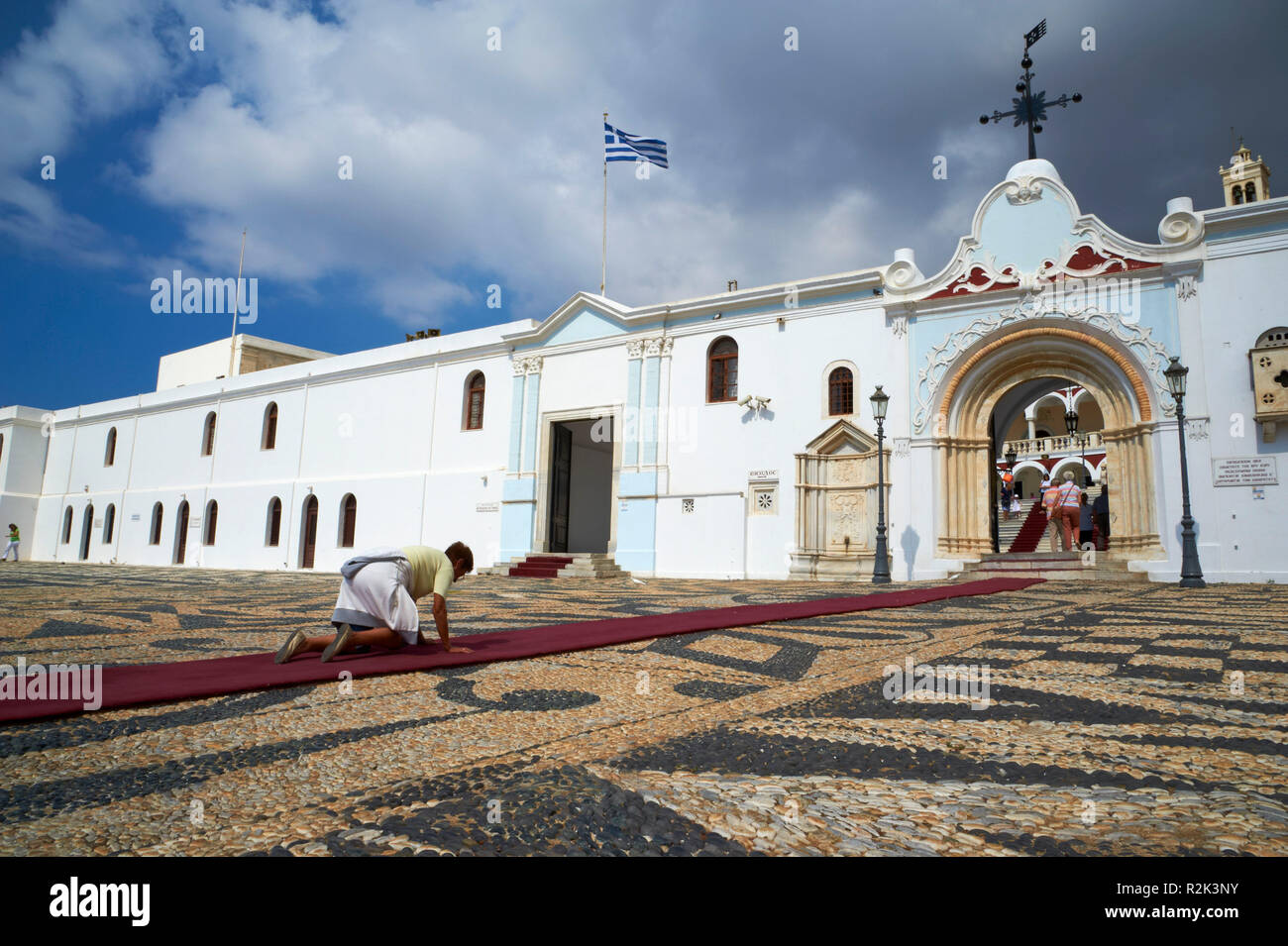 pilgrimage church of Panagia Evangelistria, Greece, Europe, Stock Photo