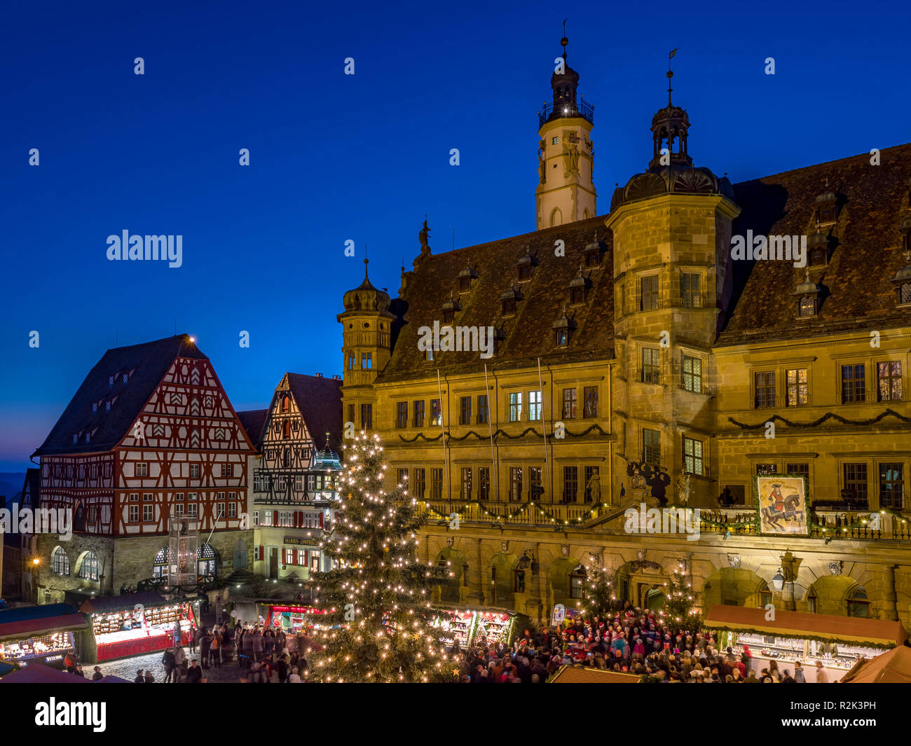 Christmas Market in Rothenburg ob der Tauber, Germany Stock Photo Alamy
