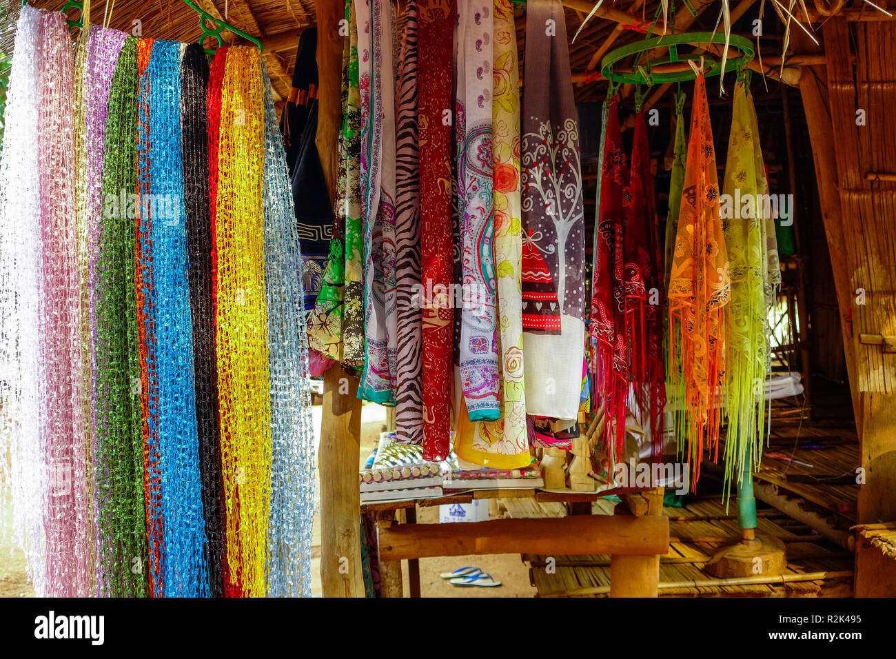 Northern Thailand, Hill Tribes Village, Souvenirs Stock Photo