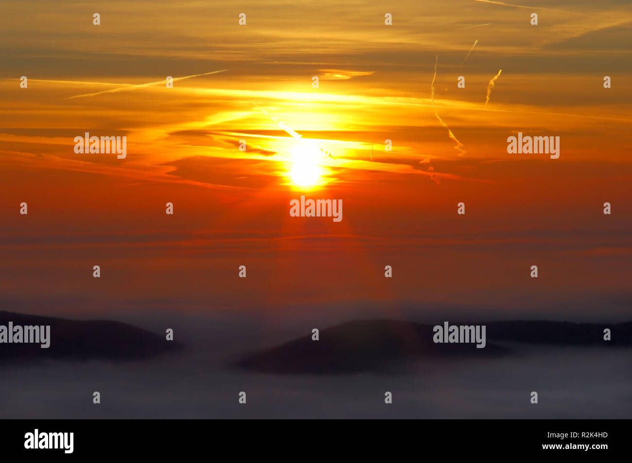 the sky burns Stock Photo
