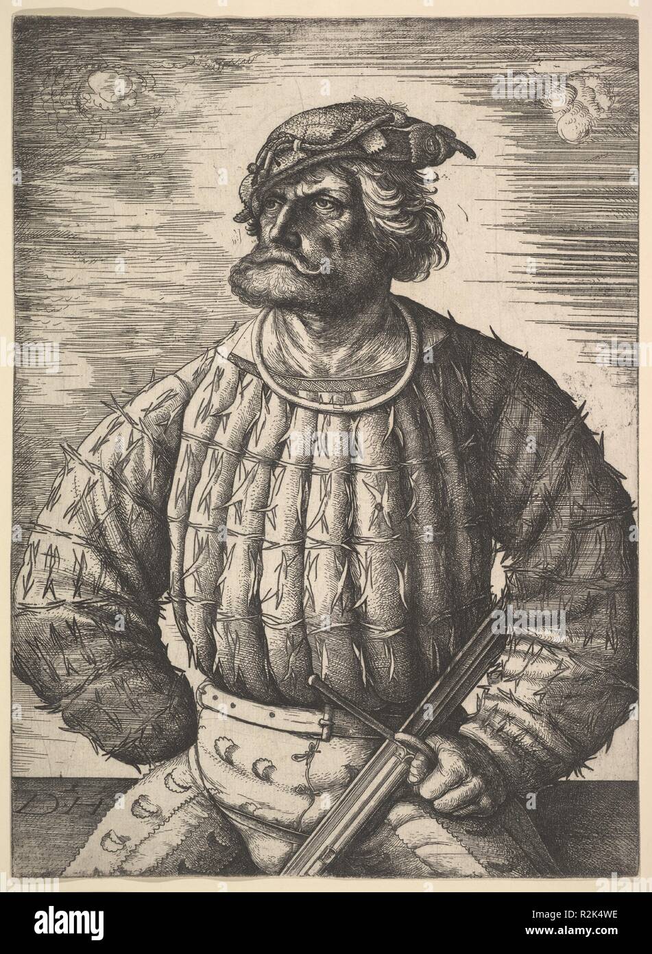 Portrait of Kunz  von der Rosen. Artist: Daniel Hopfer (German, Kaufbeuren 1471-1536 Augsburg). Dimensions: sheet: 11 5/8 x 8 7/16 in. (29.6 x 21.5 cm). Date: ca. 1515/1518. Museum: Metropolitan Museum of Art, New York, USA. Stock Photo