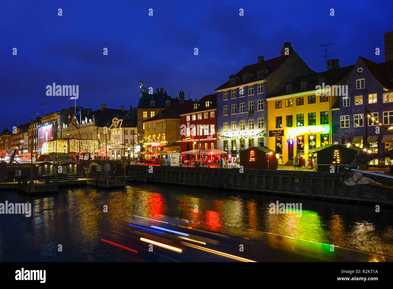 Nyhavn in Copenhage, Denmark Stock Photo