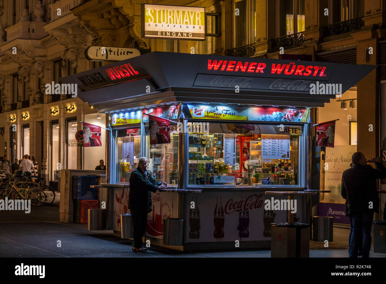 Wurst Stand, Vienna, Austria Stock Photo