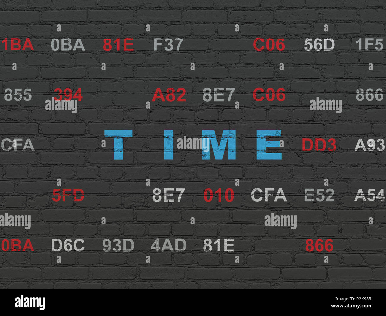 Timeline concept: Time on wall background Stock Photo - Alamy