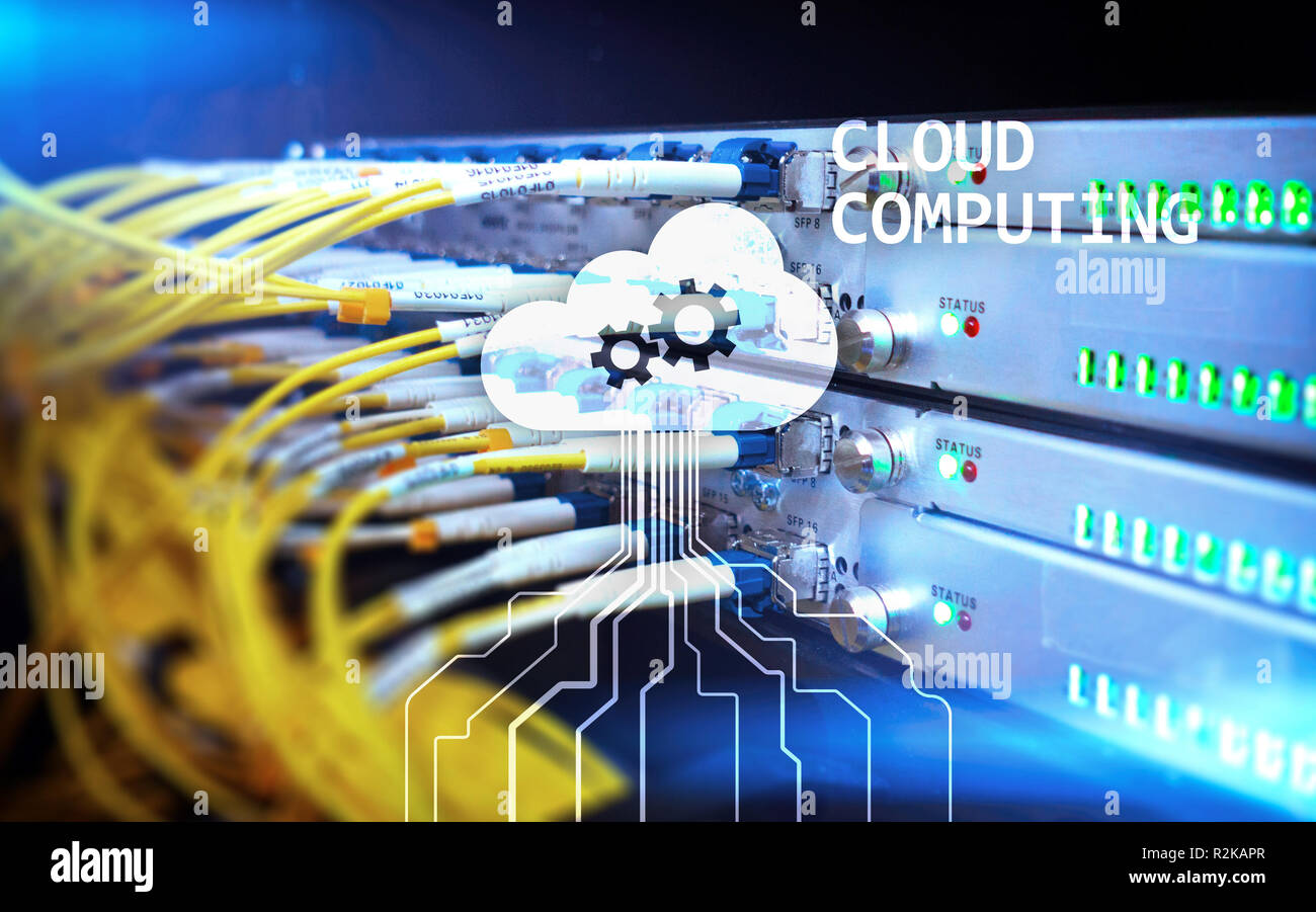 CLoud server and computing, data storage and processing. Internet and ...
