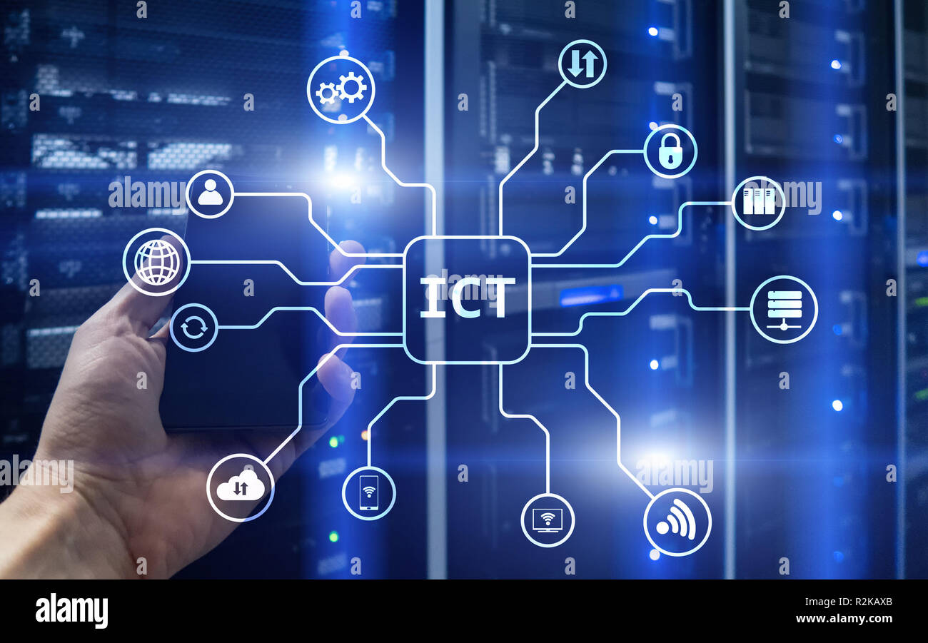 Ict Information And Communications Technology Concept On Server Room Background Stock Photo Alamy Ict Information And Communications Technology Concept On Server Room Background Stock Photo Alamy