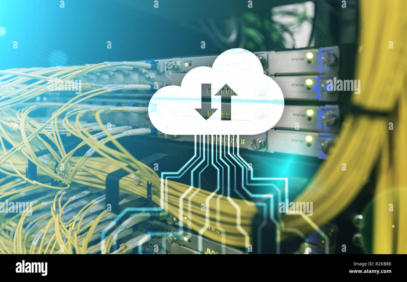 CLoud server and computing, data storage and processing. Internet and ...