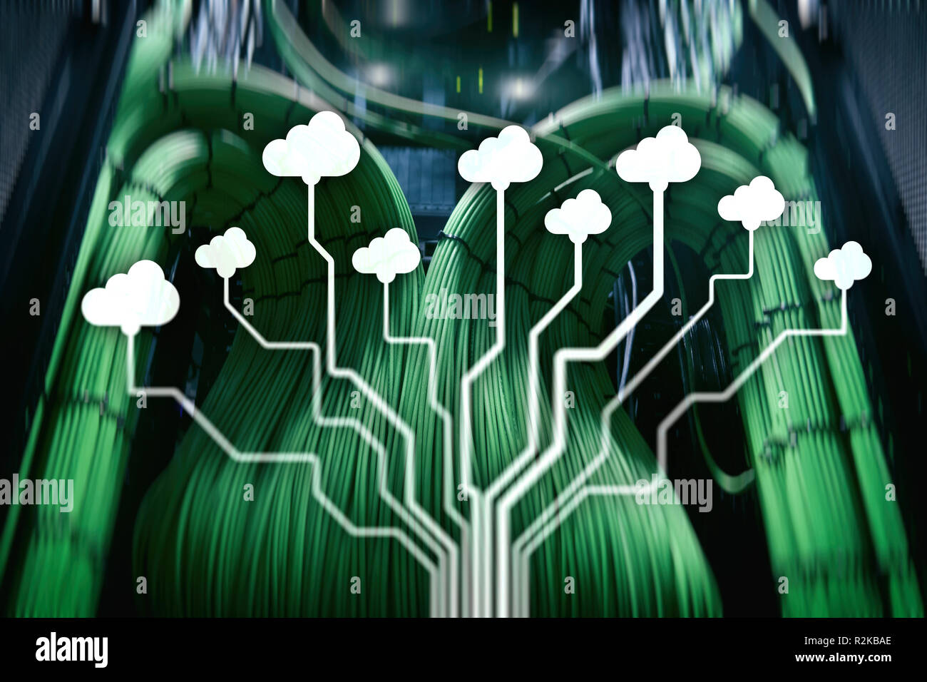 CLoud server and computing, data storage and processing. Internet and ...