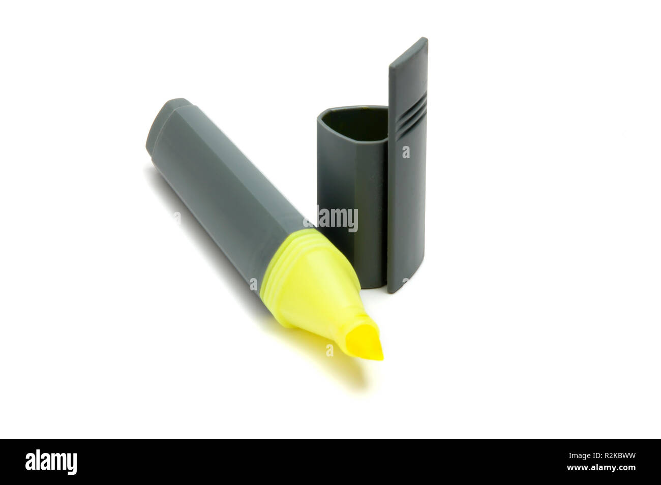 yellow highlighter isolated Stock Photo Alamy