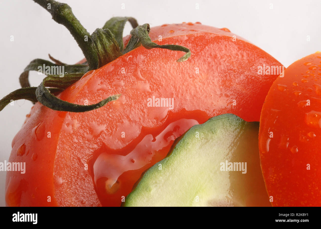 fresh tomato and cucumber Stock Photo