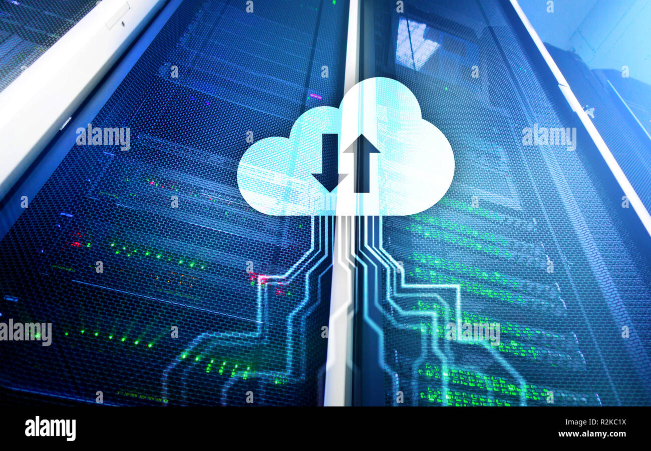 CLoud server and computing, data storage and processing. Internet and ...