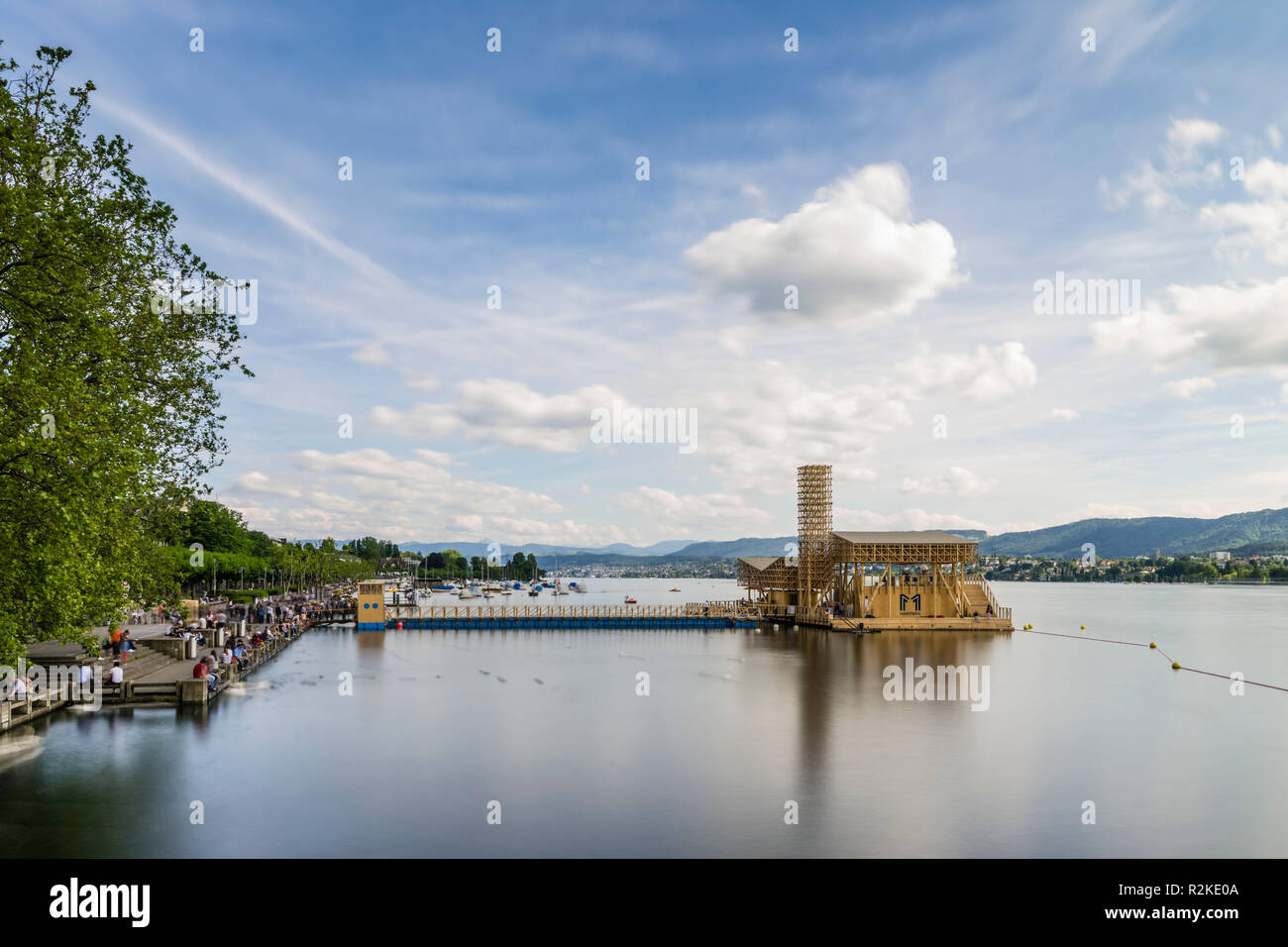 Manifesta temporary on Lake Zurich Stock Photo