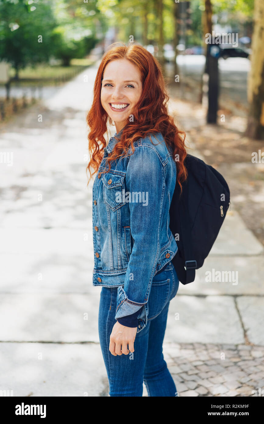 redhead backpack