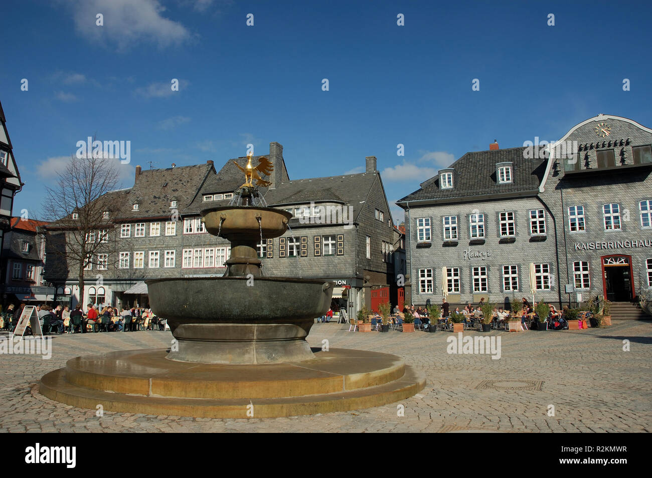 goldener adler on the marketplace in goslar Stock Photo