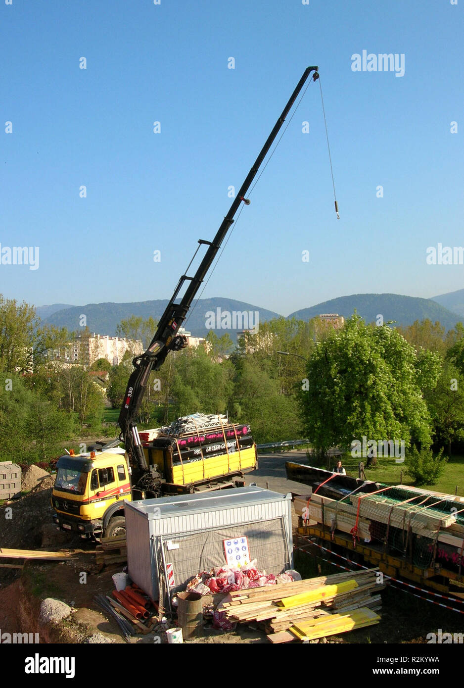 auxiliary crane Stock Photo