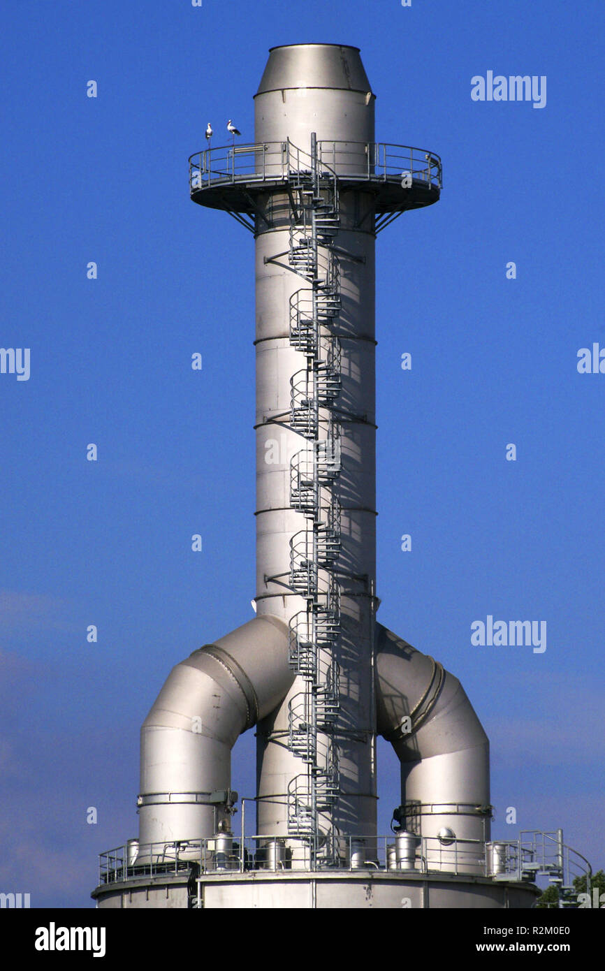 thick thing with storks Stock Photo