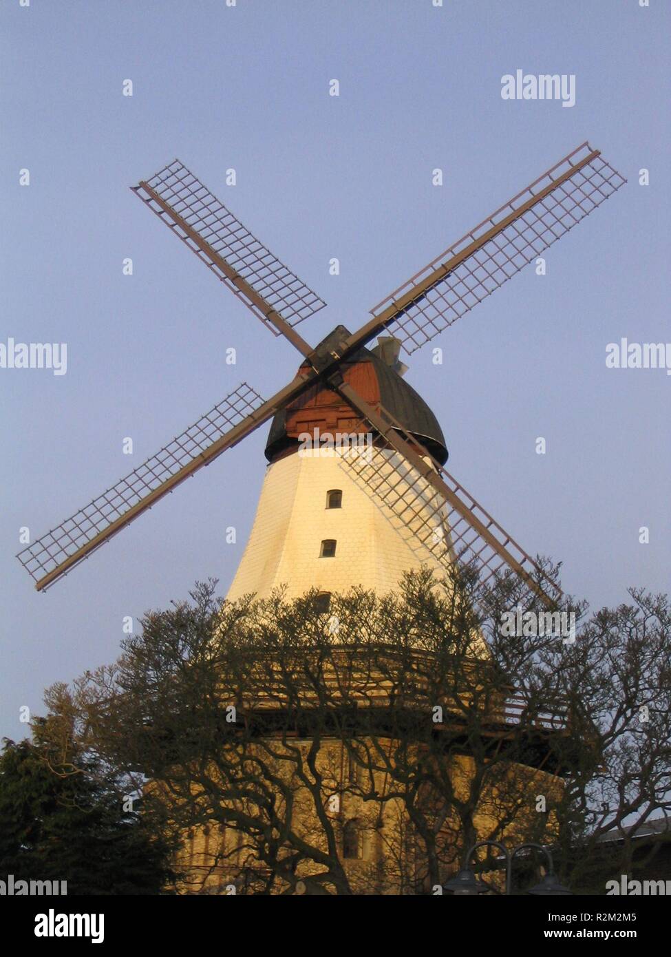 windmill in winter Stock Photo