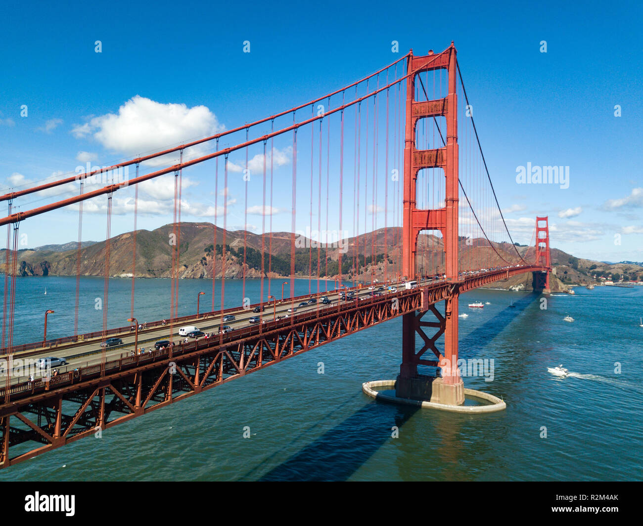 The Golden Gate Bridge located in San Francisco, California Stock Photo