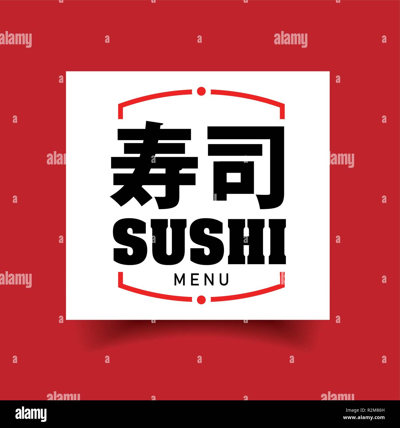 Sushi Menu japan sign Stock Vector