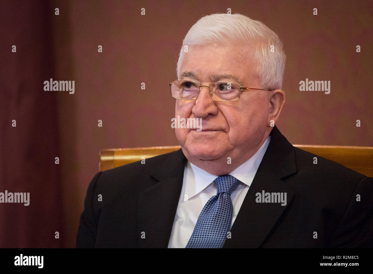 President of Iraq Fuad Masum meet with Prime Minister of Poland Beata Szydlo at Chancellery of the Prime Minister in Warsaw, Poland on 7 November 2017 Stock Photo