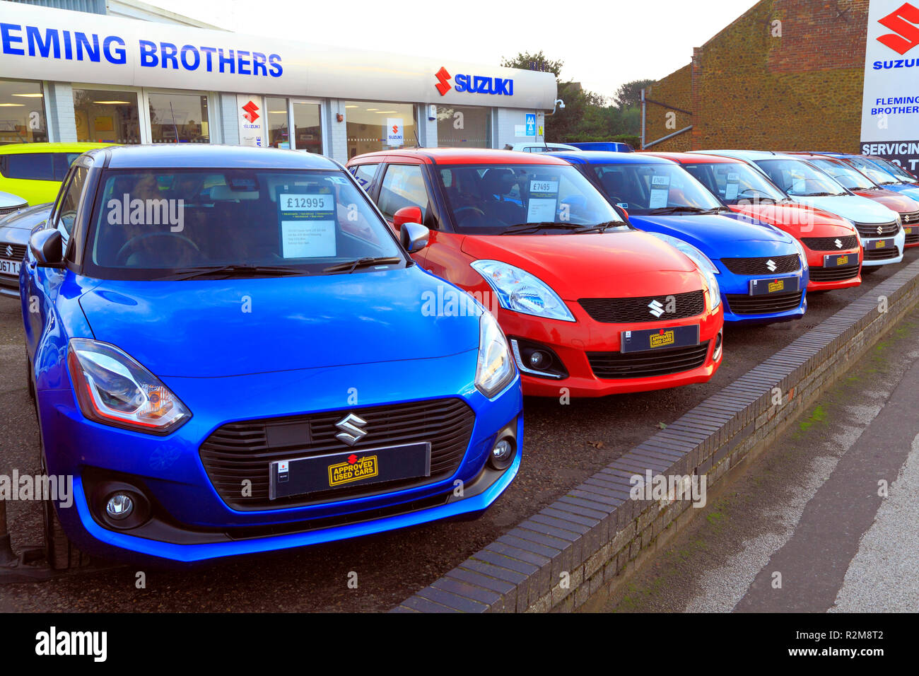 Suzuki, motor cars, Fleming Brothers, forecourt, main dealer