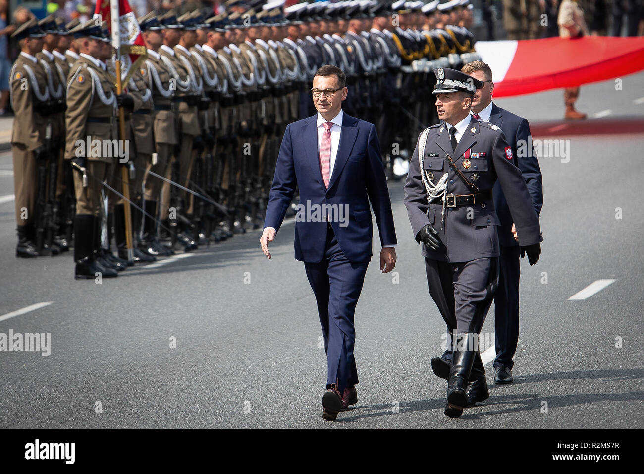 Mateusz Morawiecki in Warsaw, Poland on 15 August 2018 Stock Photo