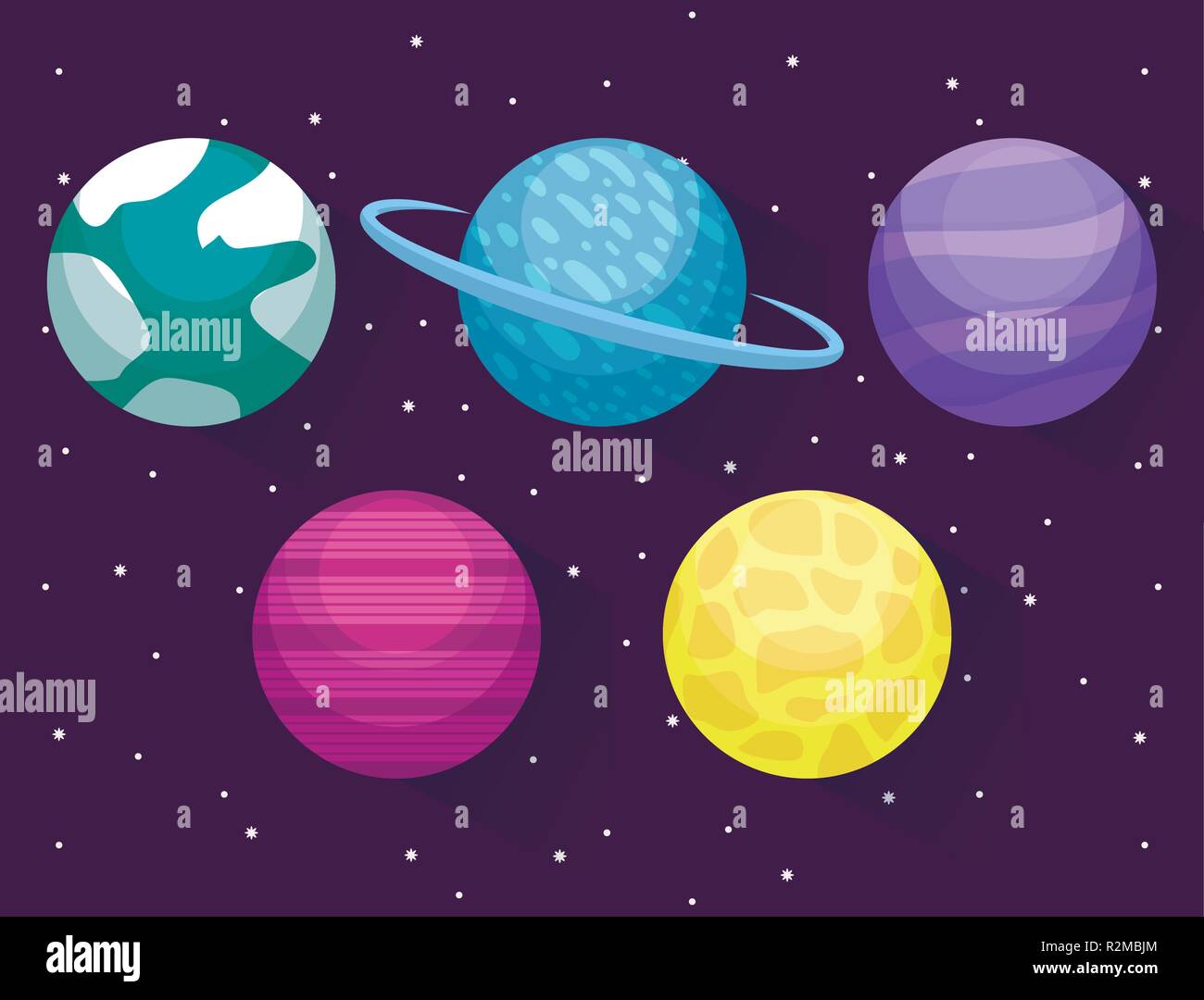 planets space universe icon vector illustration design Stock Vector