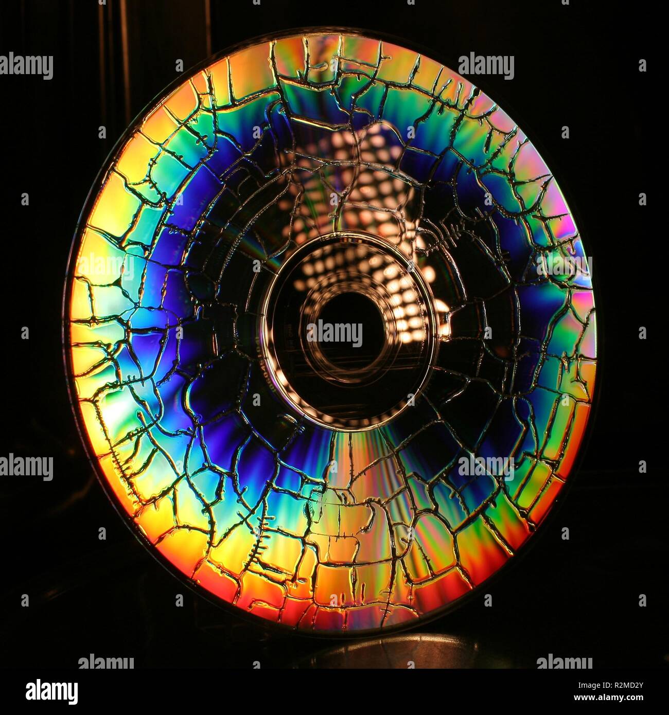 broken cd Stock Photo