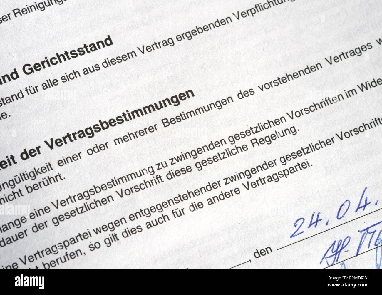Vertrag contract hi-res stock photography and images - Alamy