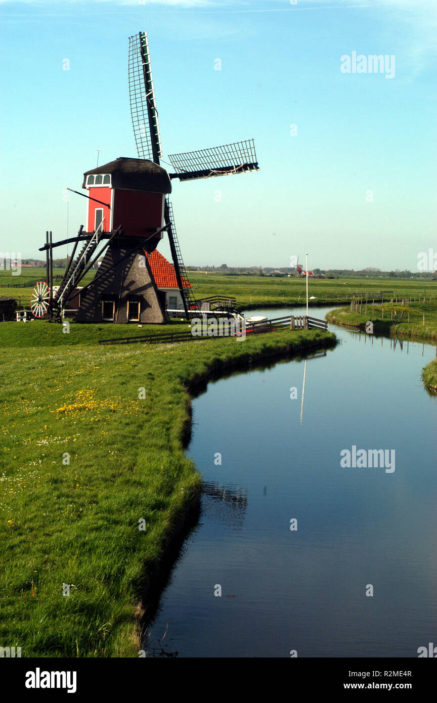 mill in holland Stock Photo
