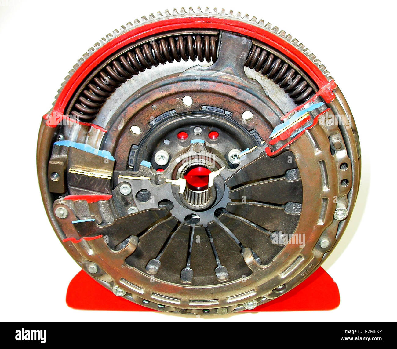 sectional model diaphragm spring coupling Stock Photo