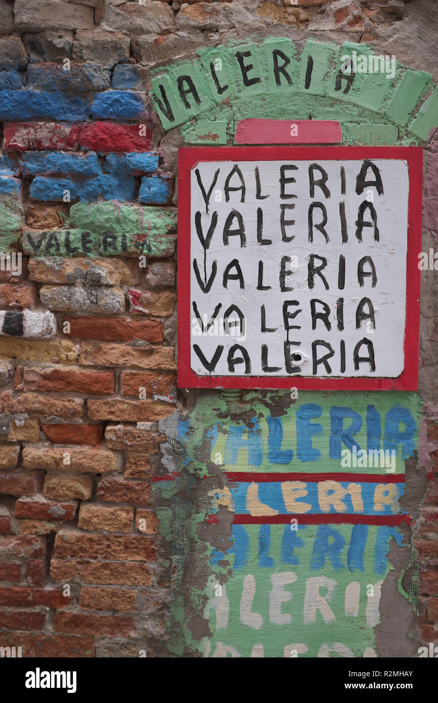 Street art in Venice - Valeria Stock Photo