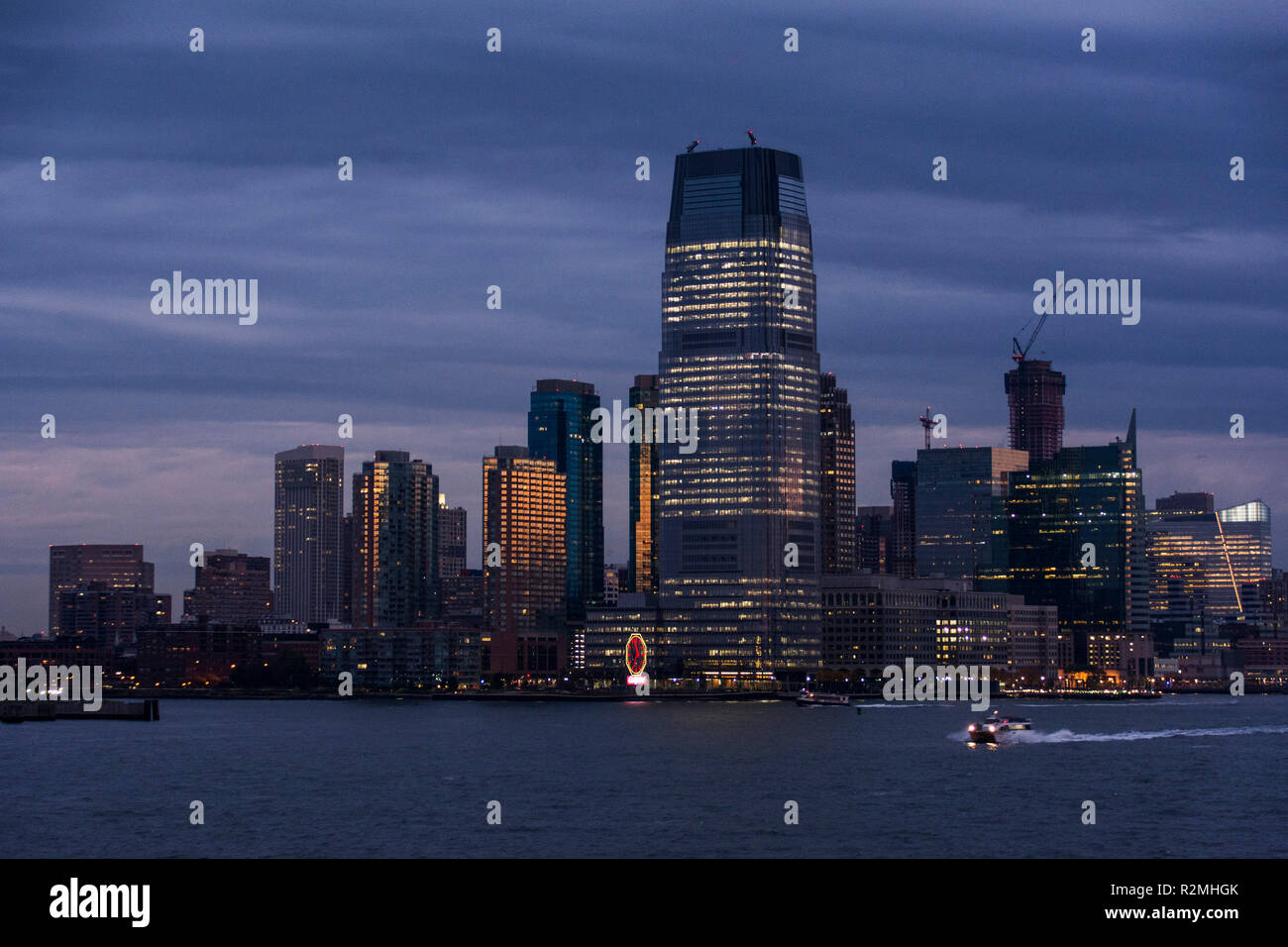 New Jersey City skyline at the Hudson River in USA Stock Photo