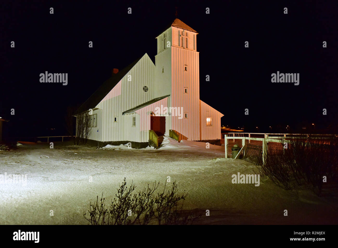 Church in Slåtten Stock Photo - Alamy