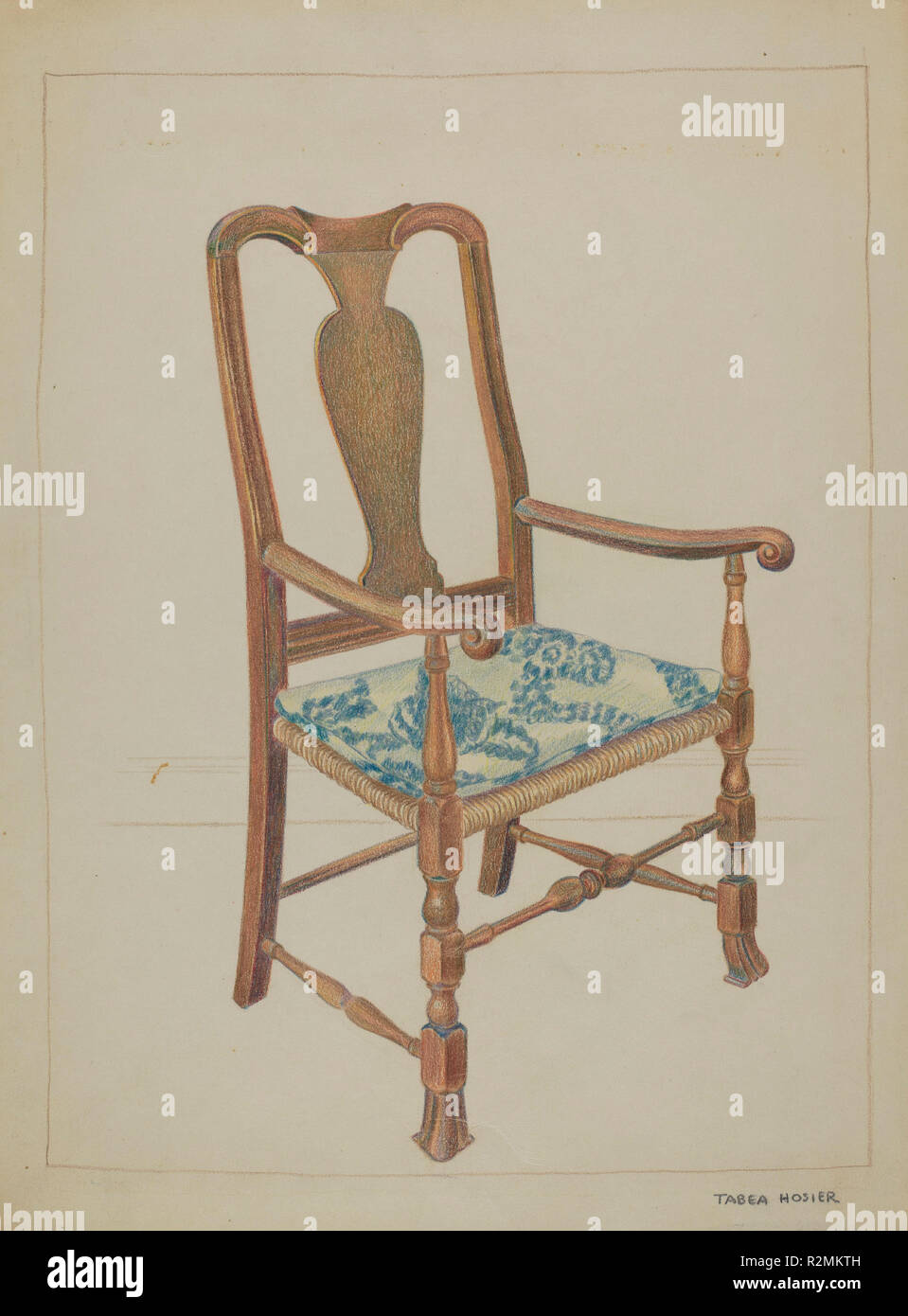 Armchair Dated C 1936 Dimensions Overall 30 4 X 22 5 Cm 11 15 16 X 8 7 8 In Original Iad Object 43 X 23 1 2 X 16 Inches Medium Colored Pencil And Graphite On Armchair Dated C 1936 Dimensions Overall 30 4 X 22 5 Cm 11 15 16 X 8 7 8 In Original Iad Object 43 X 23 1 2 X 16 Inches Medium Colored Pencil And Graphite On