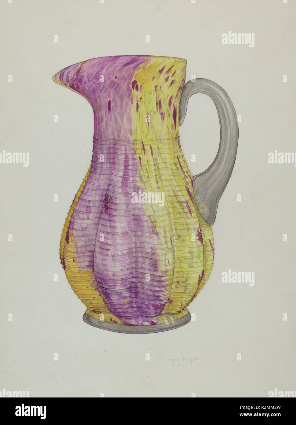 Glass Water Pitcher. Dated: c. 1938. Medium: watercolor and graphite on paper. Museum: National Gallery of Art, Washington DC. Author: Helen Bronson. Stock Photo