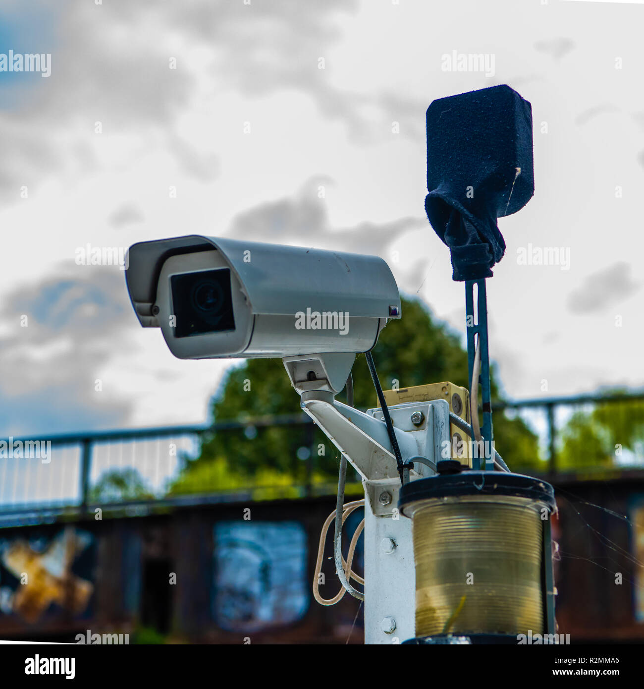Camera, surveillance, spy, control Stock Photo
