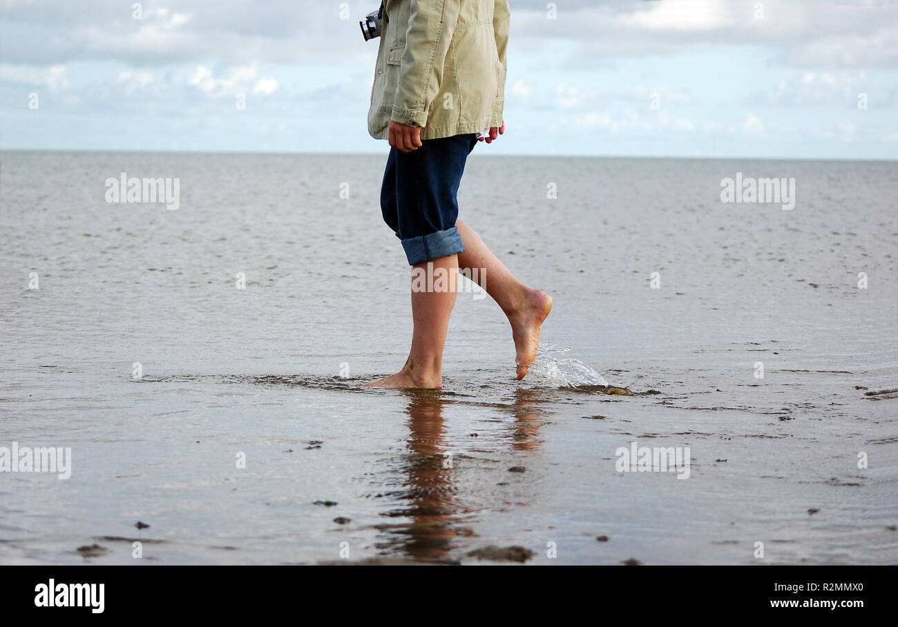 alone in the wadden sea Stock Photo