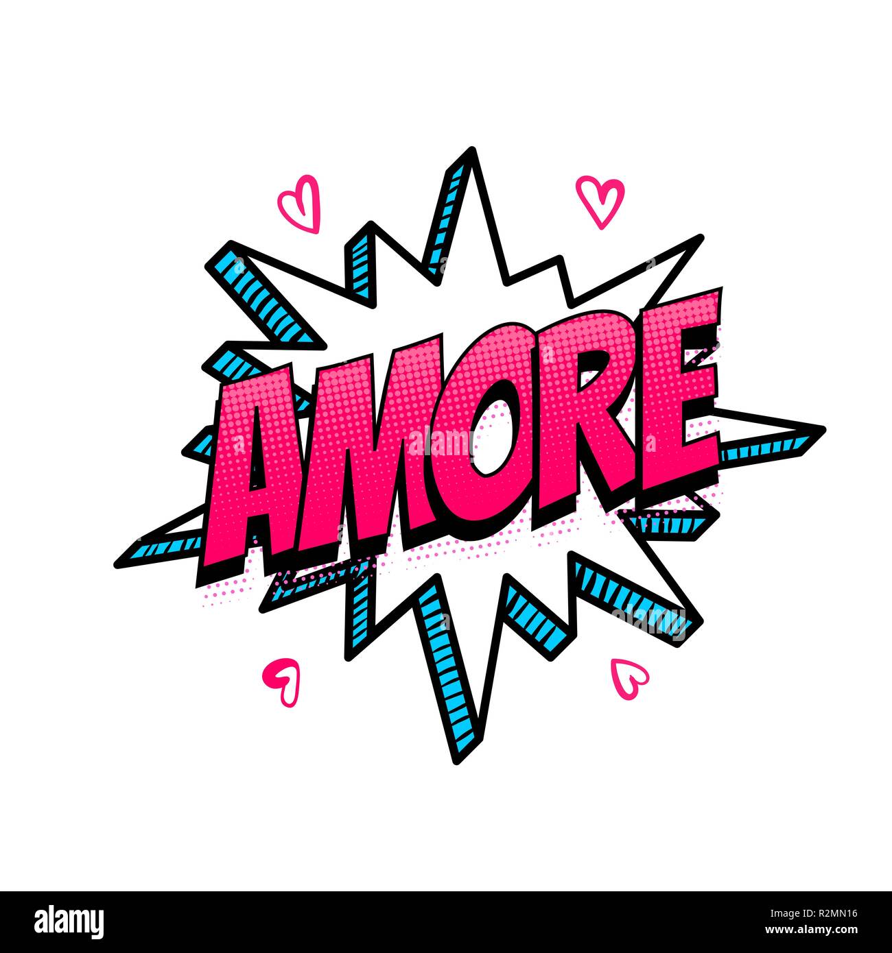 Amore amr - love heeart spanish language acronym comic text sound effects  pop art style. Vector speech bubble word short phrase cartoon expression  ill Stock Vector Image & Art - Alamy