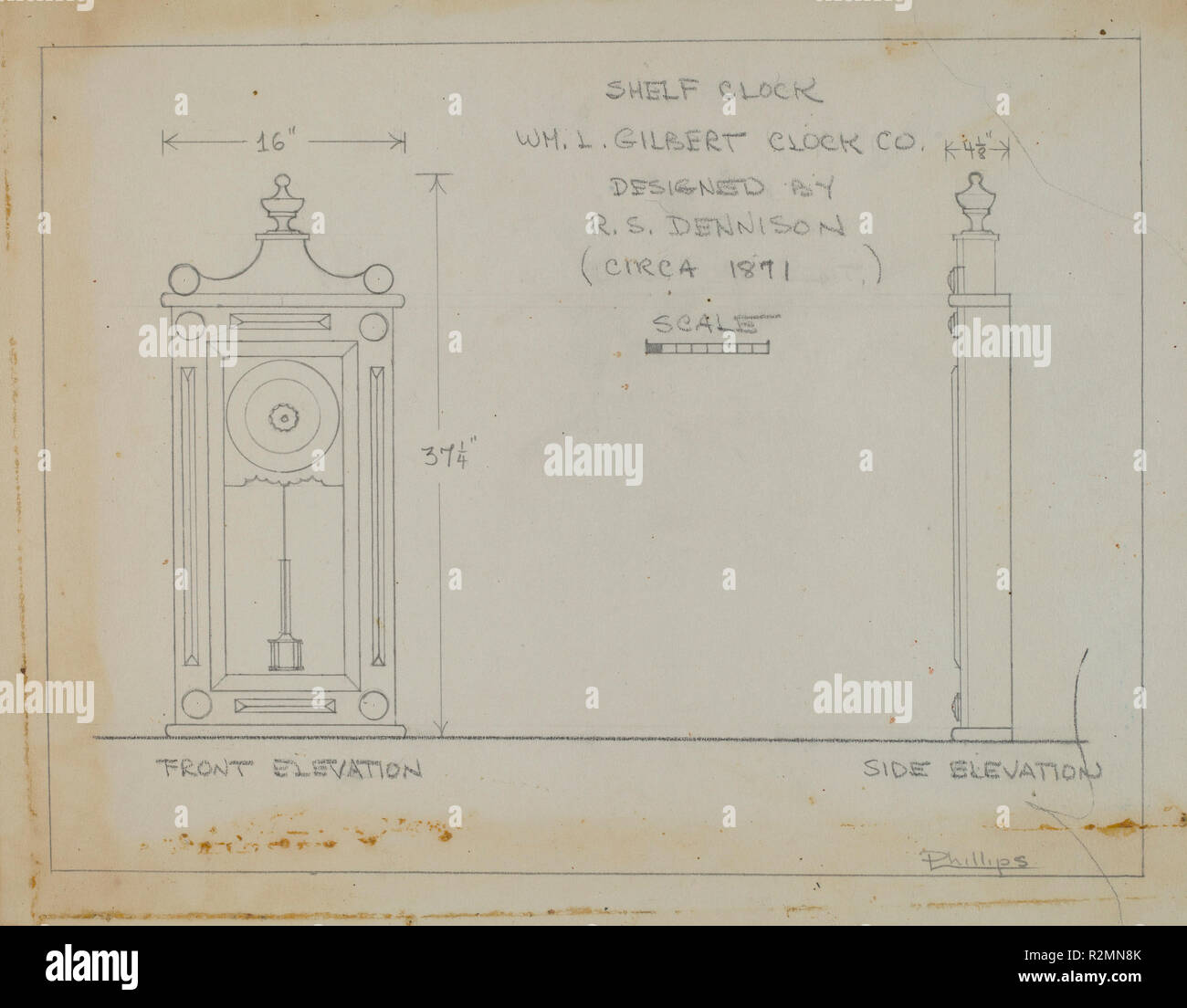 Clock. Dated: c. 1938. Dimensions: overall: 19.9 x 25.1 cm (7 13/16 x 9 ...