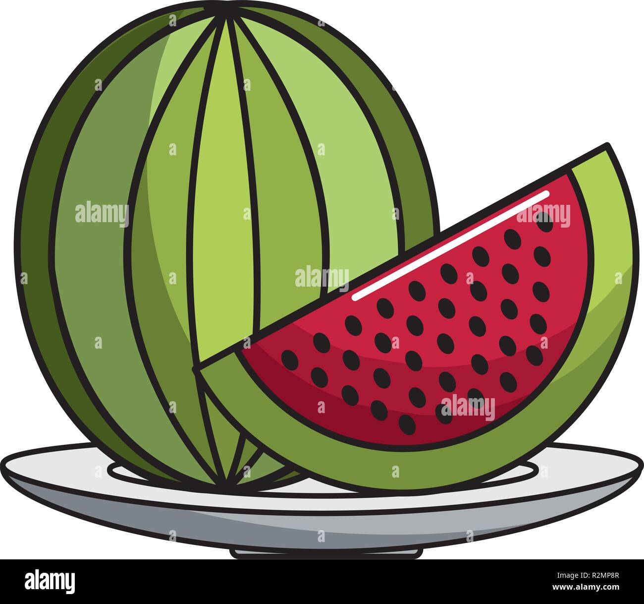 Isolated watermelon fruit design Stock Vector Image & Art - Alamy