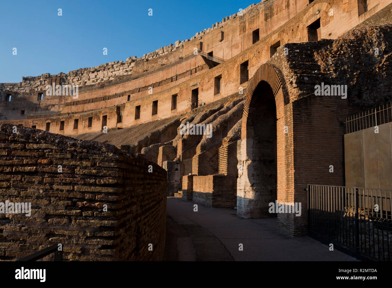 Rome, Italy. Afternoon light falls on the colosseum Stock Photo