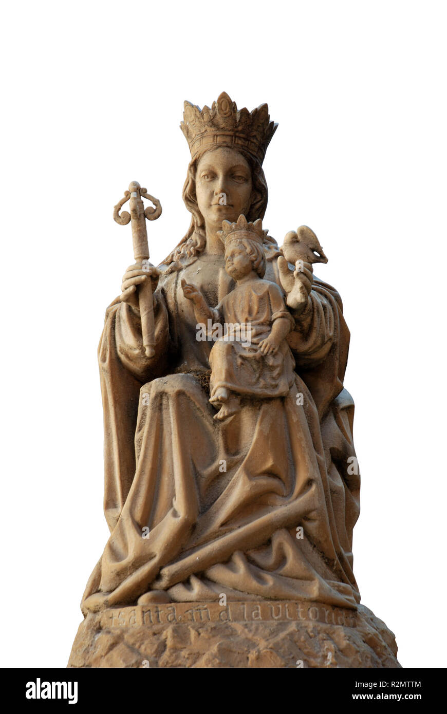 statue of madonna with baby jesus Stock Photo