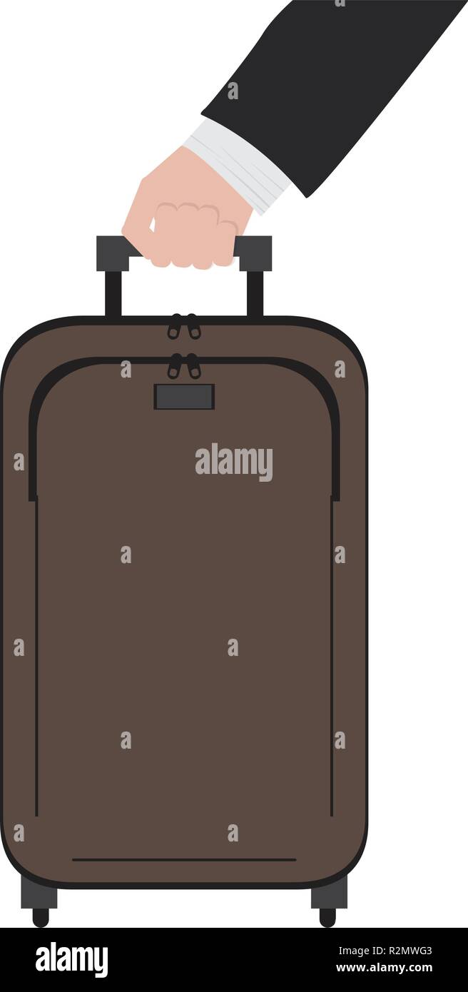 Hand holding a travel suitcase Stock Vector Image & Art - Alamy