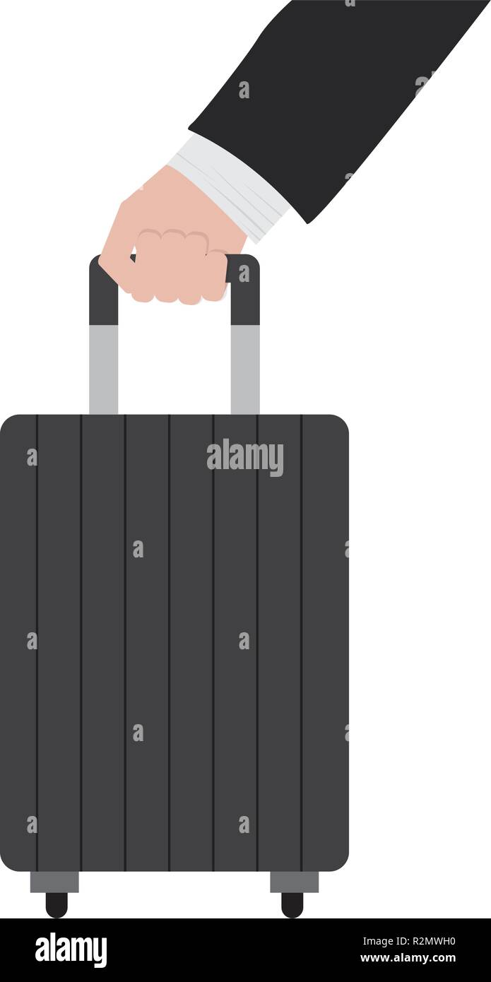 Hand holding a travel suitcase Stock Vector Image & Art - Alamy