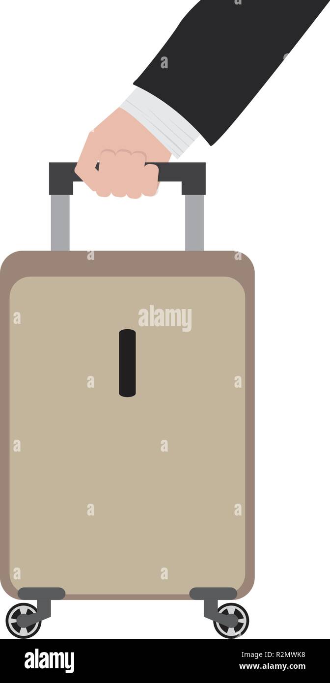 Hand holding a travel suitcase Stock Vector Image & Art - Alamy