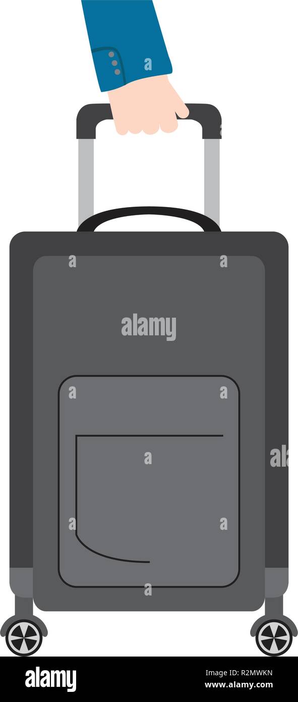 Hand holding a travel suitcase Stock Vector Image & Art - Alamy