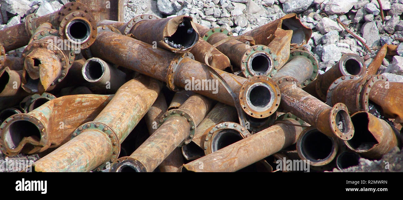 steel pipes Stock Photo