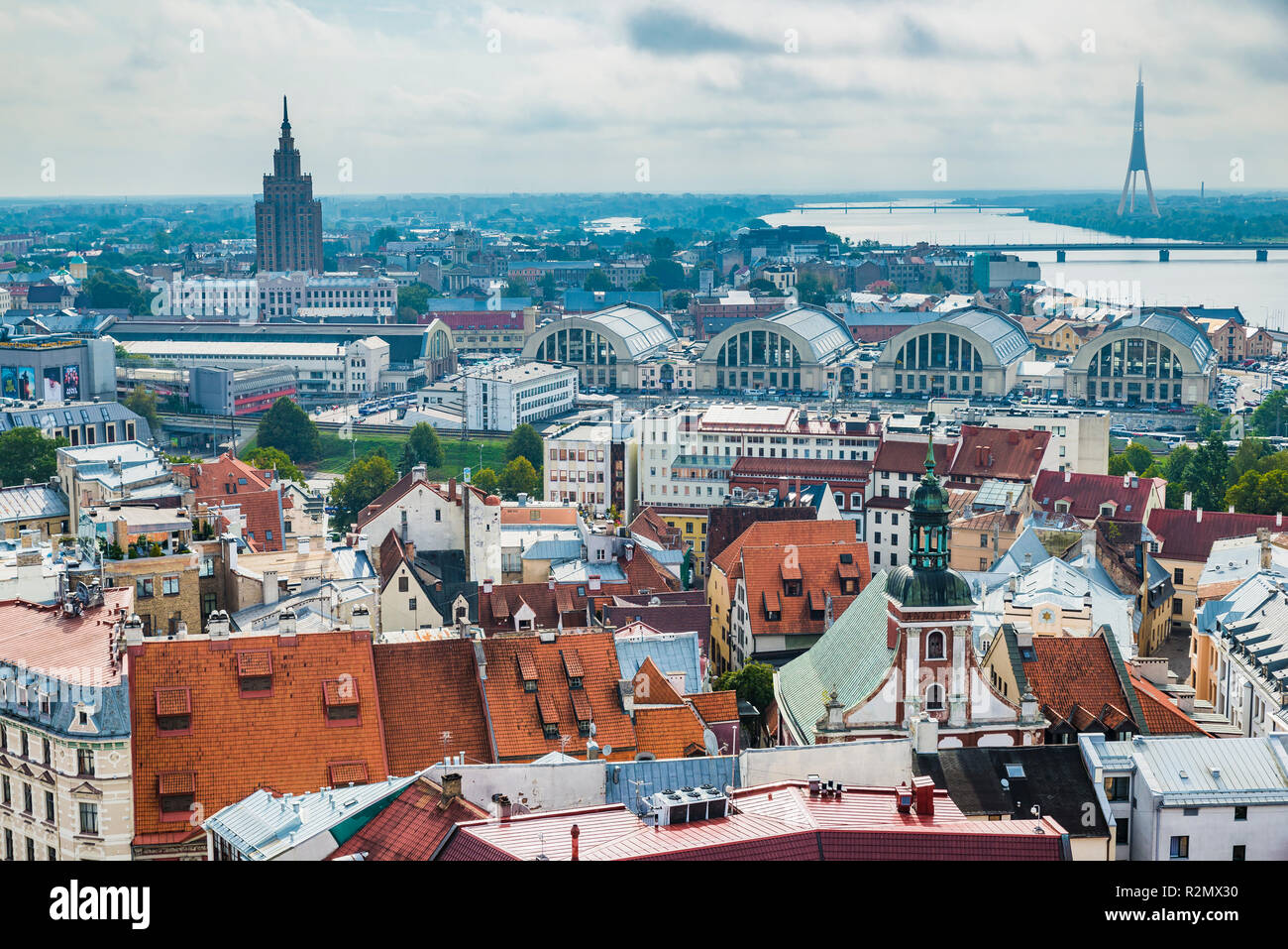 Riga Old Town From St Peter S Church Riga Latvia Baltic States Europe Stock Photo Alamy